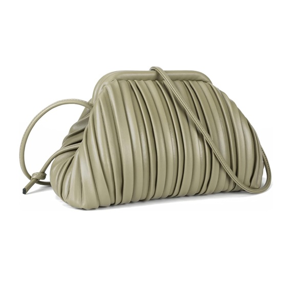 Handbags - Olive Green Women's clutch dumpling bag